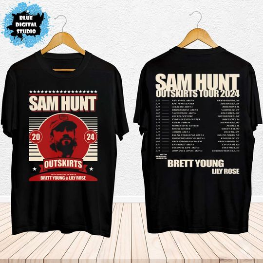 2024 Sam Hunt Outskirts Tour T-Shirt, Sam Hunt 2024 Concert Merch, Sam Hunt Signatures Shirt