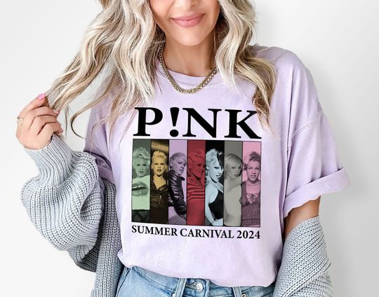 P!nk Summer Carnival 2024 Eras Tour Shirt, P!nk Trustfall Album Gift Shirt for Fan, Pink on Tour Gift