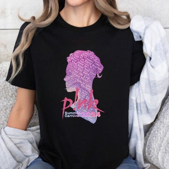 Unique Pink concert shirt, Personalised Summer Carnival 2024 Tour shirt