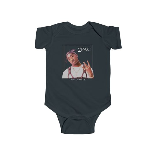 Tupac Infant Fine Jersey Bodysuit, 2Pac Music Onesie