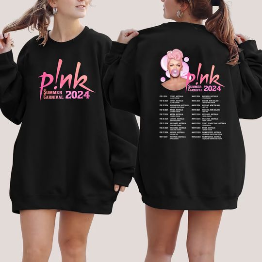 P!nk Summer Carnival 2024 Trustfall Album Tee Pink Singer Tour Music Festival Sweatshirt