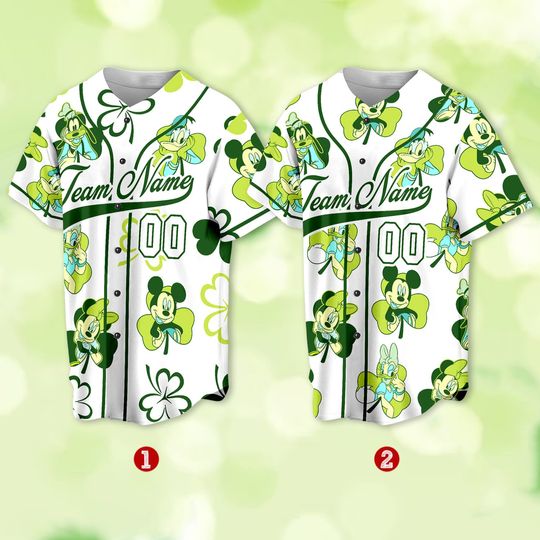 Personalized Disney St Patrick's Day Baseball Jersey
