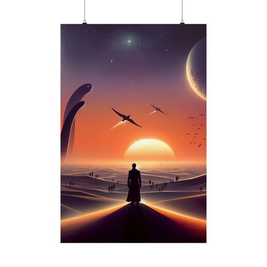Reflection - A Dune Part 2 Vibe Premium Matte Vertical Posters