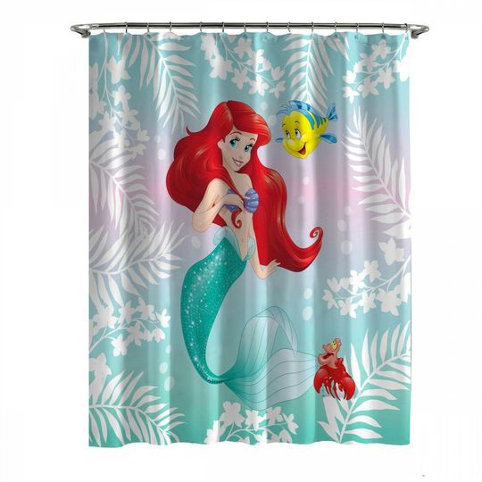 The Little Mermaid Ariel Princess Disney Shower Curtain, Disney Bathroom Decor