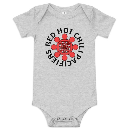 RED HOT CHILI pacifiers baby bodysuit