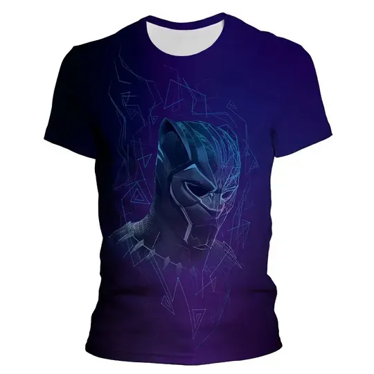 Summer T Shirt For Men Marvel Black Panther 3D T-shirt