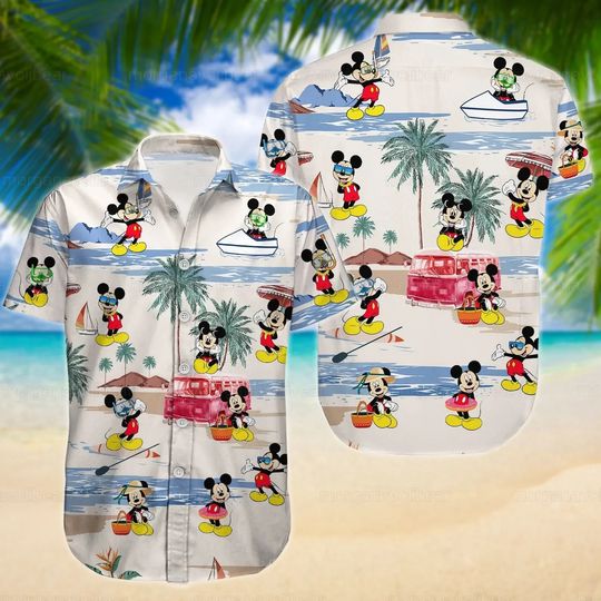 Pirate Mickey Mouse Hawaiian Shirt, Disney Hawaiian Shirt