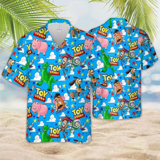Toy Story Hawaiian Shirt Summer Shirt, Disney Buzz Lightyear Hawaiian Shirt