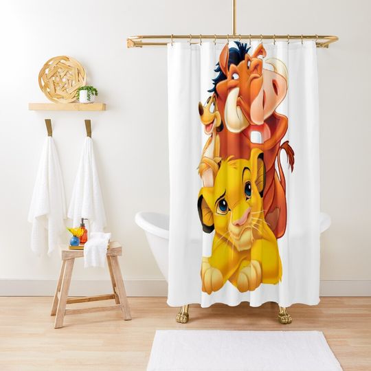 The Lion King Disney Shower Curtain, Disney Bathroom Decor