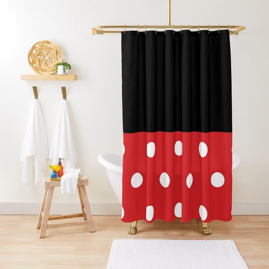 Minnie Mouse Disney Shower Curtain, Disney Bathroom Decor
