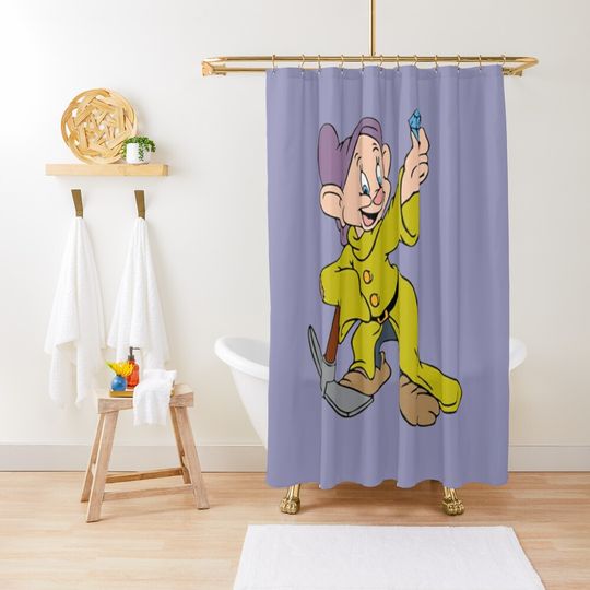 Dopey Dwarf Disney Shower Curtain, Disney Bathroom Decor