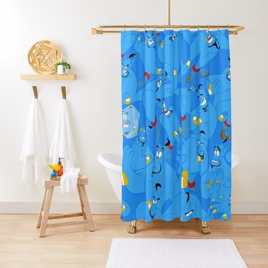 Aladin Genie Disney Shower Curtain, Disney Bathroom Decor