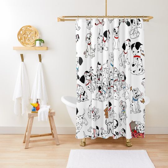 101 Dalmatians Disney Shower Curtain, Disney Bathroom Decor