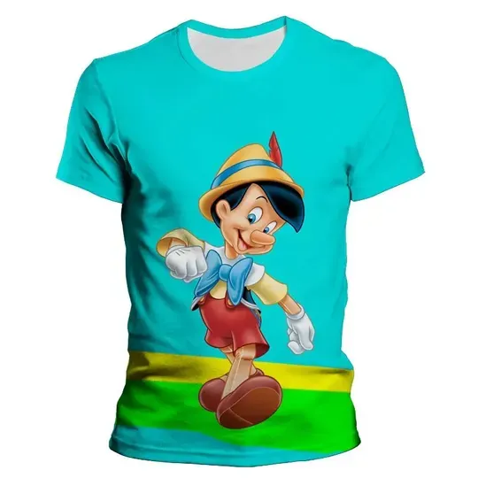 Disney Movie Pinocchio 3D Print Summer T Shirt