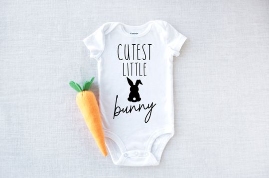 Easter Onesie, Baby Onesie, Cutest little Bunny, Baby girl, Baby Shower Gift