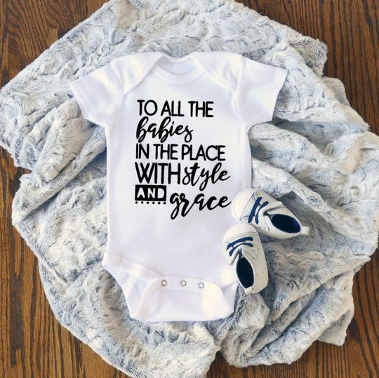 To All The Babies, Baby Shower Gift, Funny Baby Gift, Rap Lyrics Onesie