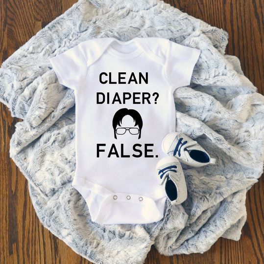 THE OFFICE, Clean Diaper? False, The Office Onesie, The Office Baby Gift