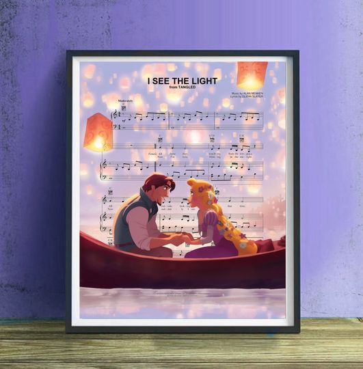 Tangled Lanterns Disney Premium Matte Vertical Posters