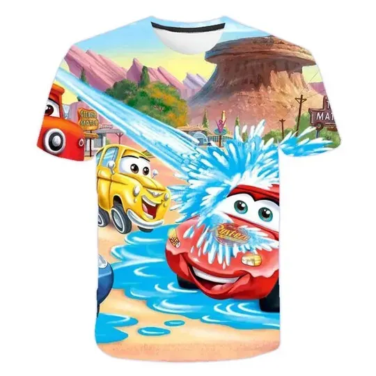 Kawaii Disney Movie Cars T-shirts 3d Print T Shirt Summer
