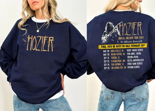 Hozier Unreal Unearth World Tour 2024 Two Side Sweatshirt