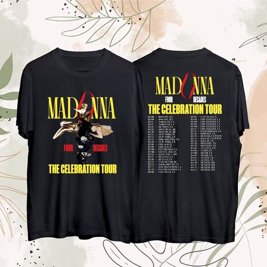 Madonna Tour 2024 Graphic Tshirt, Madonna The Celebration 2024 Concert