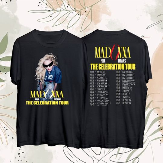 Madonna Tour 2024 Graphic Tshirt, Madonna The Celebration 2024 Concert Shirt