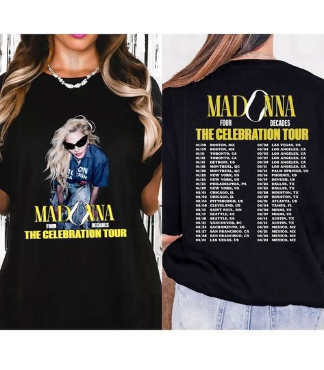 Madonna The Celebration Tour 2024 T-Shirt, Madonna Shirt Fan Gifts, Madonna Vintage