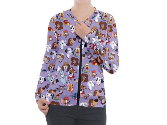 Disney Dogs Jacket | Disney Dogs Zip-up Jacket | Disney Scrub Jacket