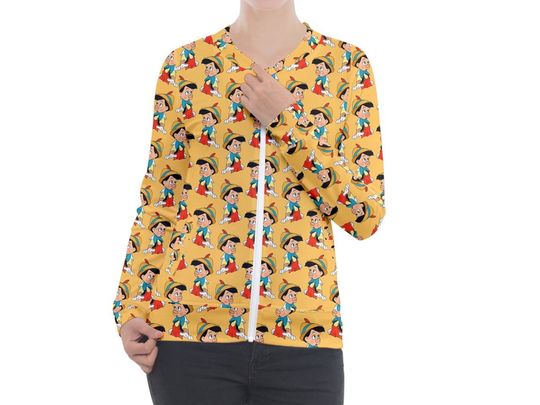 Pinocchio Zip-up Jacket | Disney Nurse Jacket