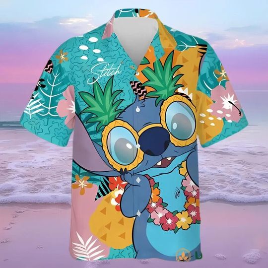 The Stitch Lilo Pineapple Disney Hawaiian Shirt