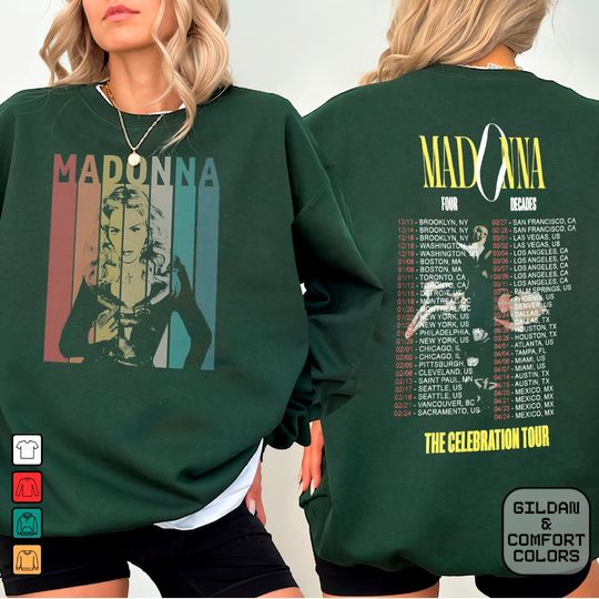 Madonna 90's Vintage 2024 T-Shirt, Madonna The Celebration 2024 Tour Sweatshirt