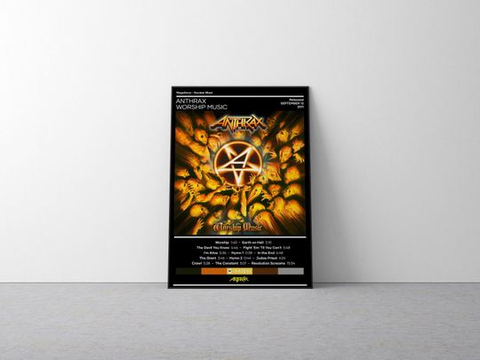 Anthrax Poster | Worship Music Poster | Metal Music Poster | Album Cover Poster