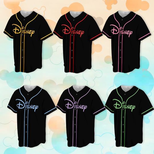 Personalized Disney Baseball Jersey, Custom Name Disneyy Family Vacation