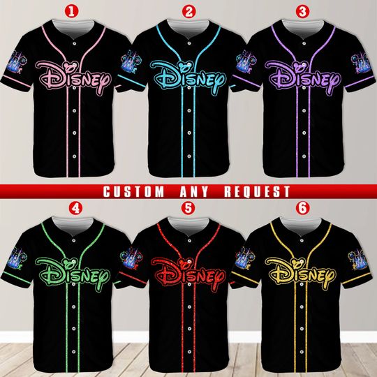 Personalized Disney Baseball Jersey, Custom Name Disney Family Vacation