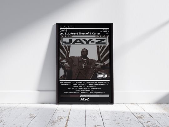 Jay-Z Poster | Vol. 3... Life and Times of S. Carter Poster | Music Poster | Album Cover Poster