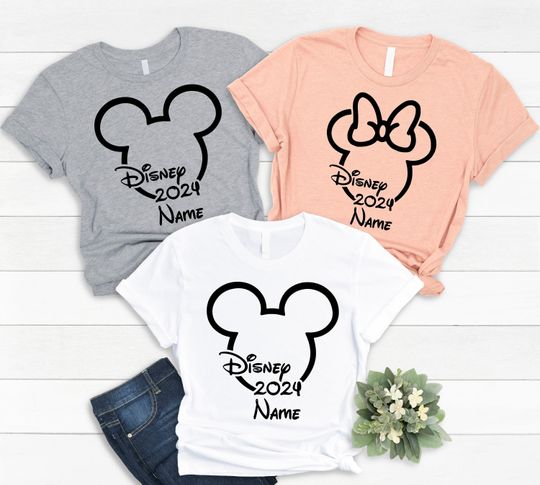 Custom Name Disney 2024 Family Matching Shirt, Personalized Name Disney Trip