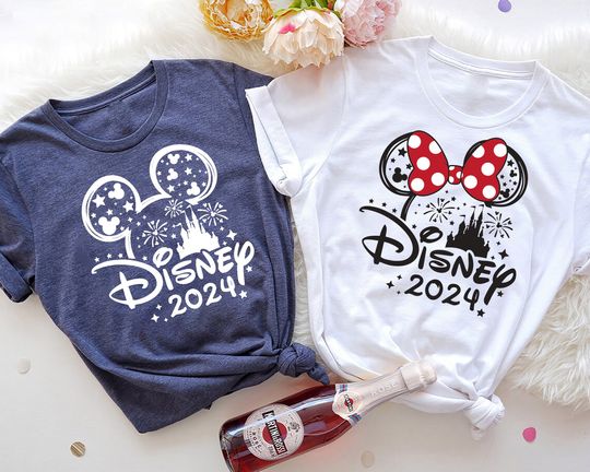 Disney Trip 2024 Shirt, Mickey And Minnie Couples Shirts, Disneyworld Family Trip Shirt
