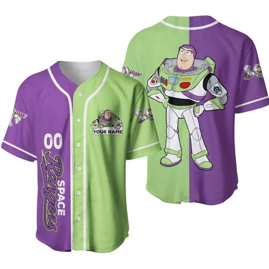 Personalized Toy Story Buzz Lightyear Disney Baseball Jersey, Disney Jersey
