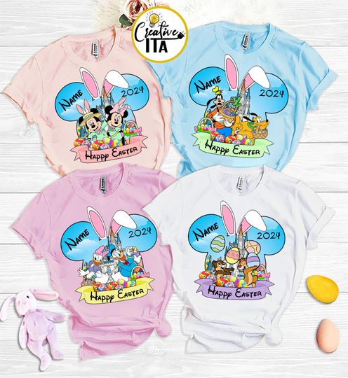 Personalized Easter Disney Mouse Shirt, Mickey and Friends Disney Easter shirt
