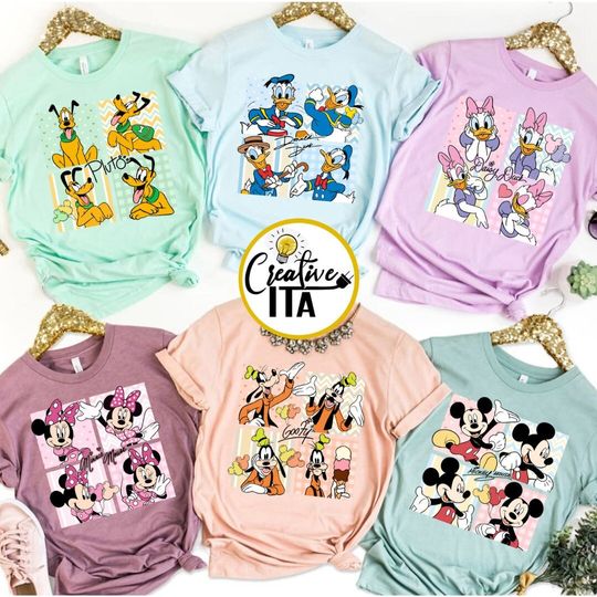 Mickey and Friends Signature Disney Group Shirt, Disney Balloons Shirt