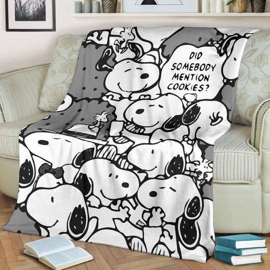 Funny Pattern Snoopy Sherpa Fleece Blanket