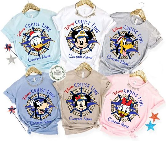 Personalized All Characters Mickey and Friends Disney Cruise Line 2024 shirts