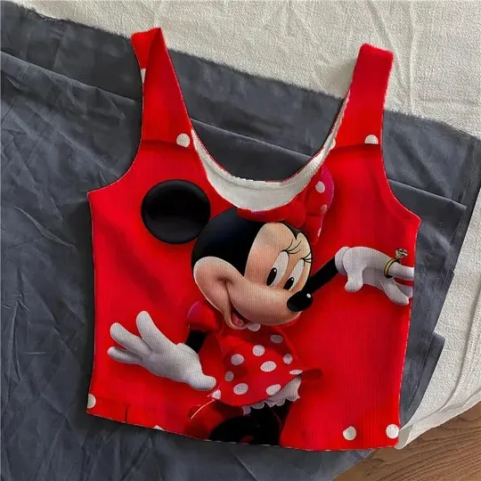 Sexy Tank Top Minnie Mouse Crop Tank Top