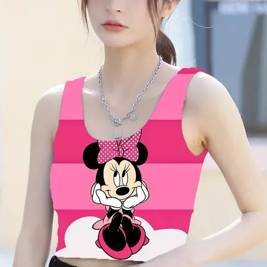 Disney 2000s Fairycore Camisole y2k Women Minnie Mouse Crop Tank Top