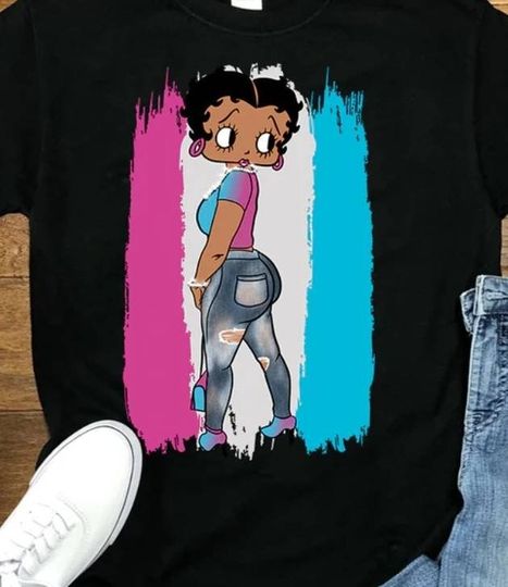 Colorful Betty DTF Betty Boop T-Shirt