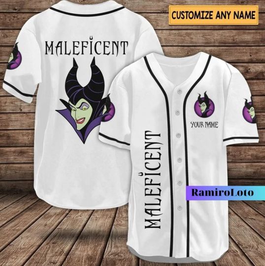Personalized Maleficent Villains Disney Baseball Jersey, Disney Jersey