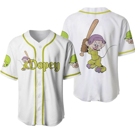 Dopey Dwarf Disney Baseball Jersey, Disney Jersey