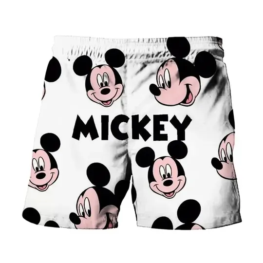 Summer Harajuku New Disney Brands Cute Stitch and Mickey Minnie Anime Shorts