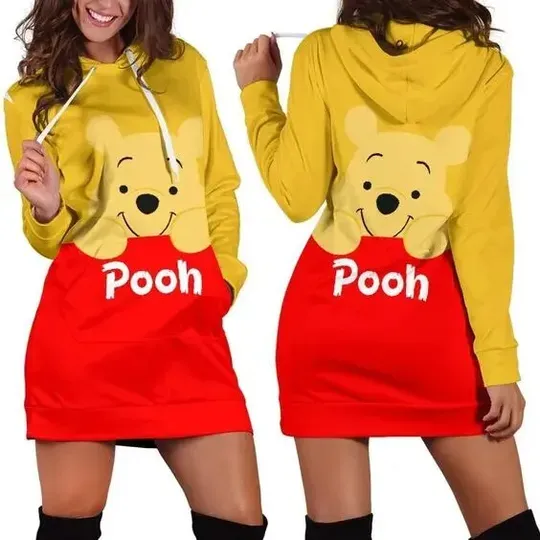 Disney Winnie the Pooh Hoodie Dress Disney Dress Hoodie for Women