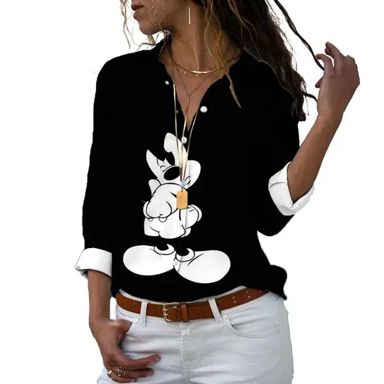 2024 Mickey Minnie Animation Women's Casual Shirt